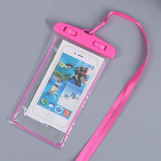 1pcs Luminous PVC Cell Phone Waterproof Bag Transparent Fluorescent Diving Waterproof Case