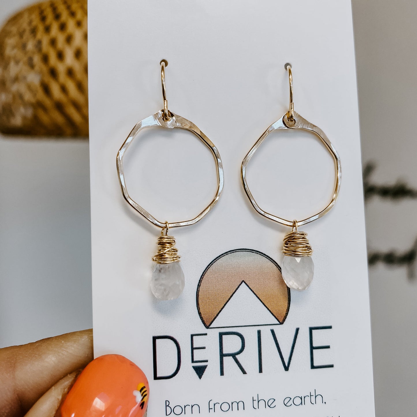 Moonstone Mini Hoops