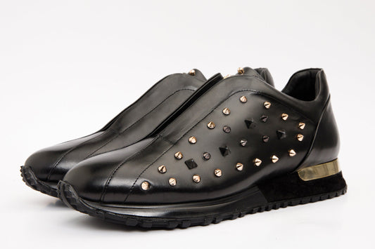 The Infanta Black Spike Leather Men Sneaker Limited Edition