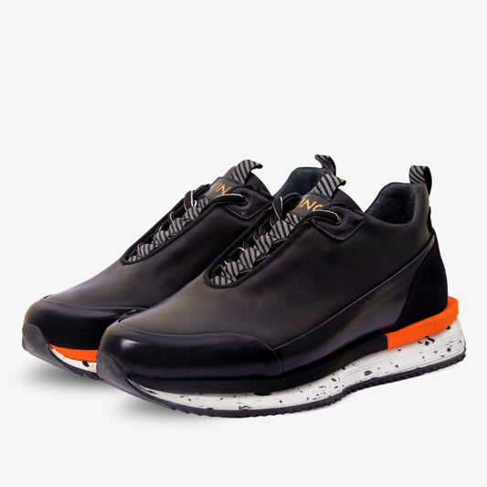 The Milford Black Leather Men Sneaker