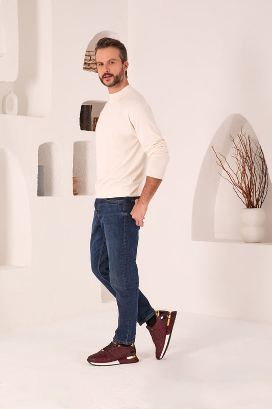 The Majesty Burgundy Leather Men Sneaker