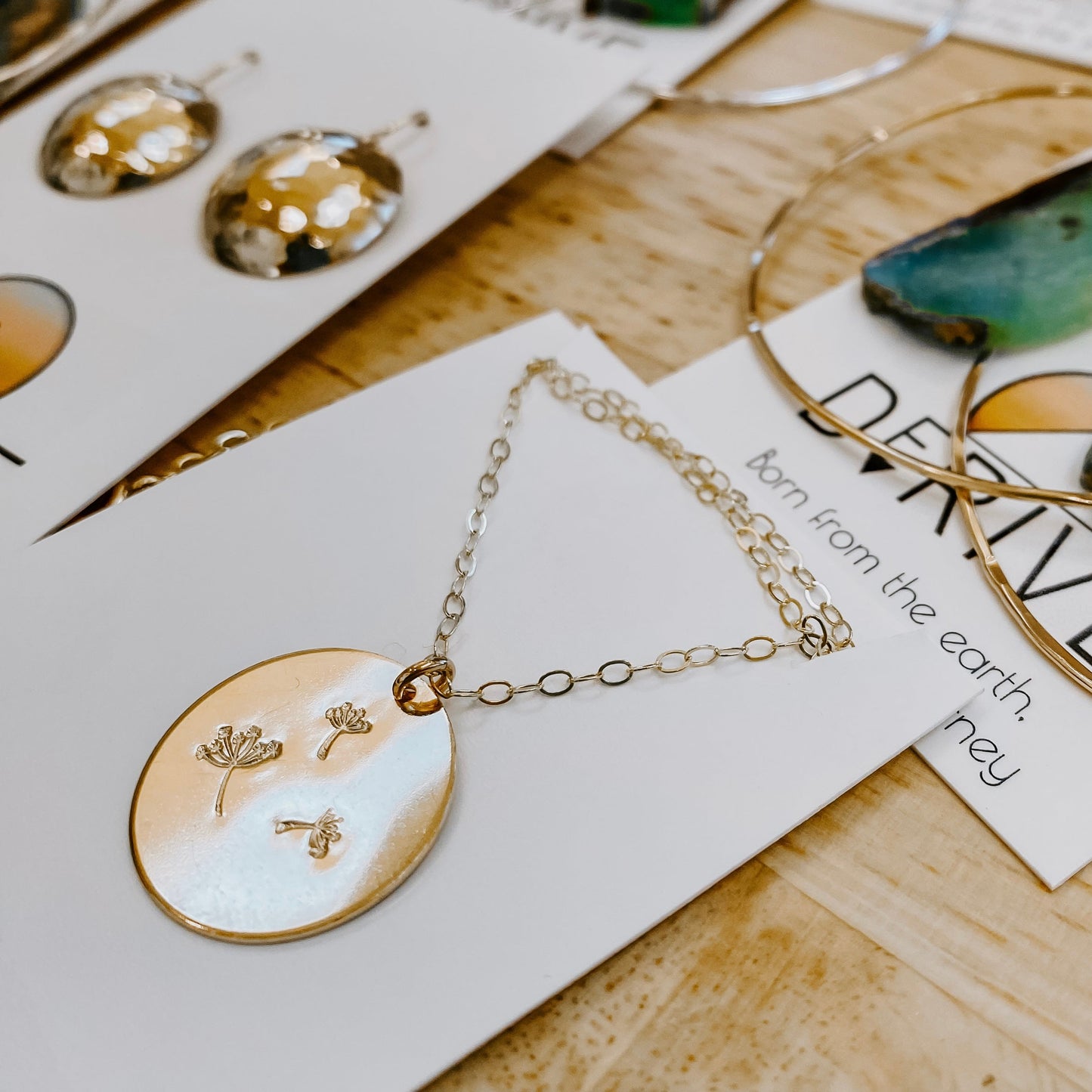 Hand Stamped Wish Coin Necklace