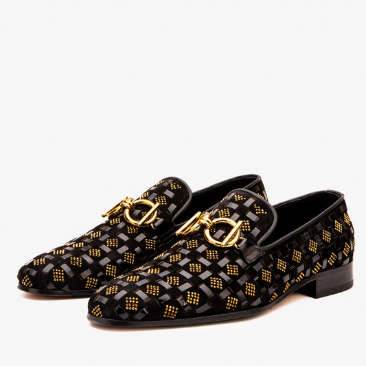 The Vicino Men Shoe Black Bit Dress Loafer