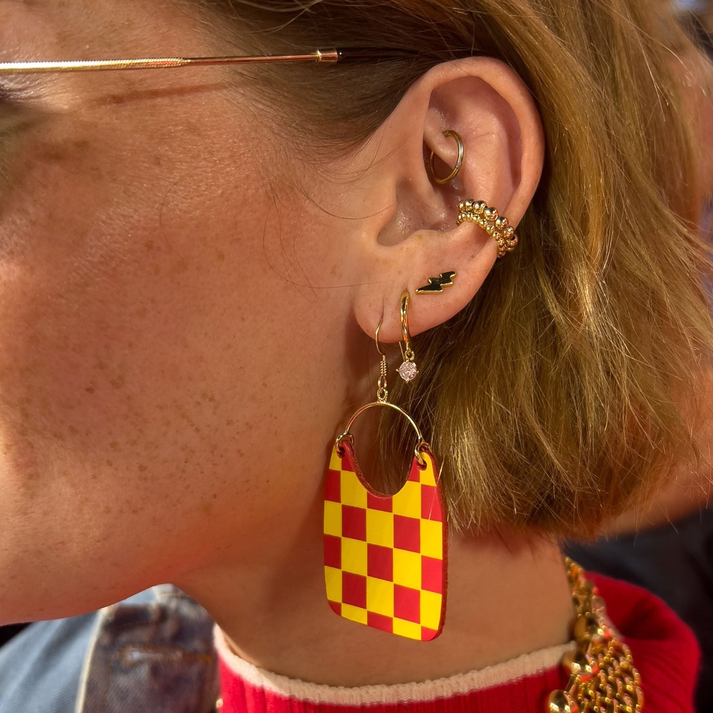 Crimson & Yellow Checkmate Charlies