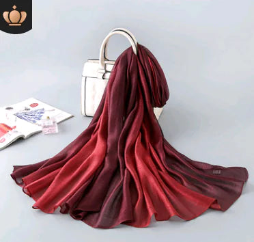 New Gradient Silk Scarf for Sun Protection