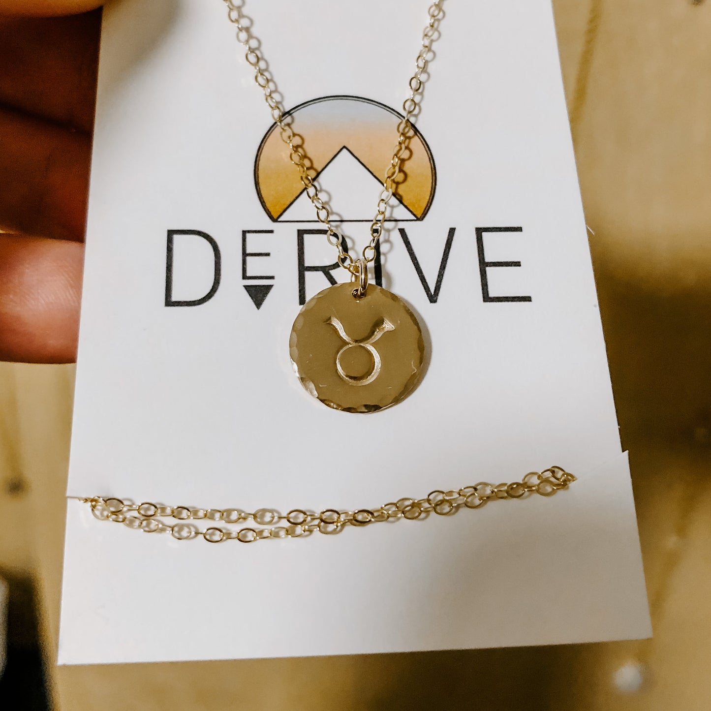 Astrology Hand Stamped Coin Necklace