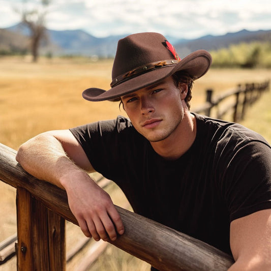 Saddle Brown Felt Cowboy Hat