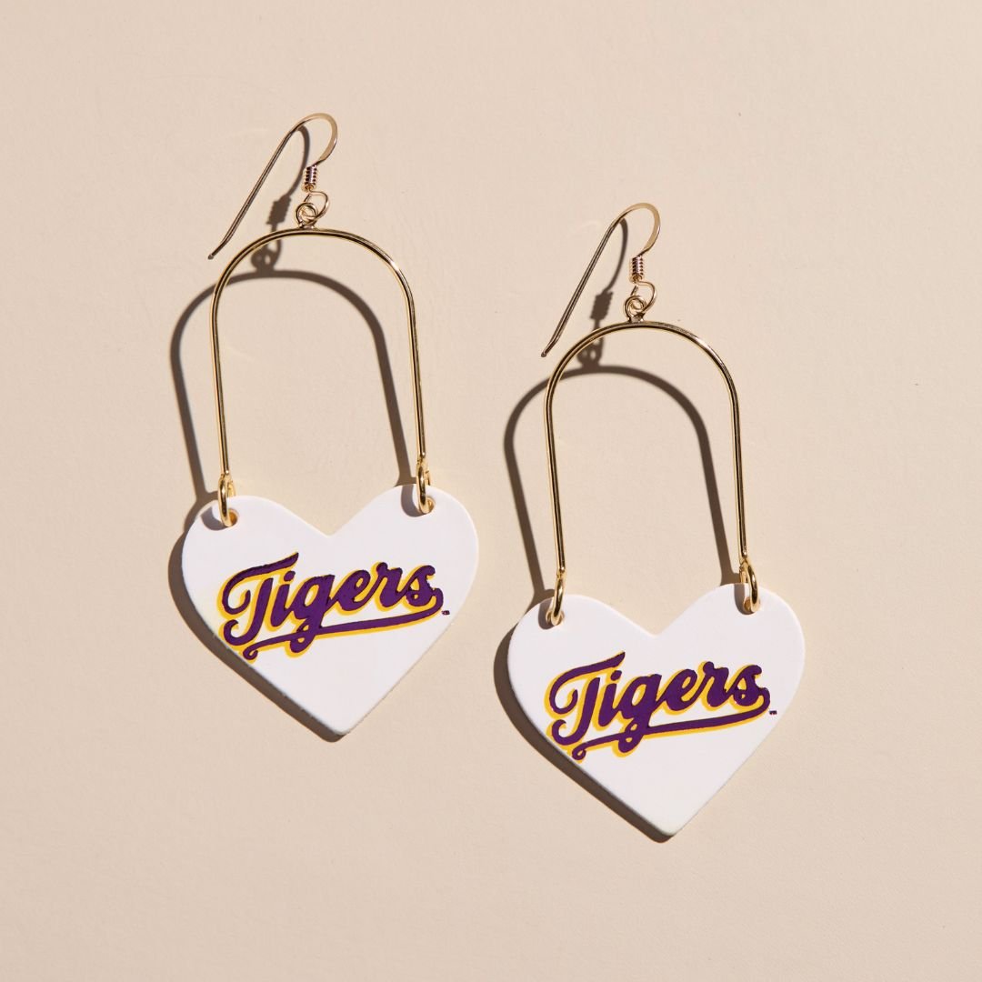 White LSU Tigers Heartthrobs