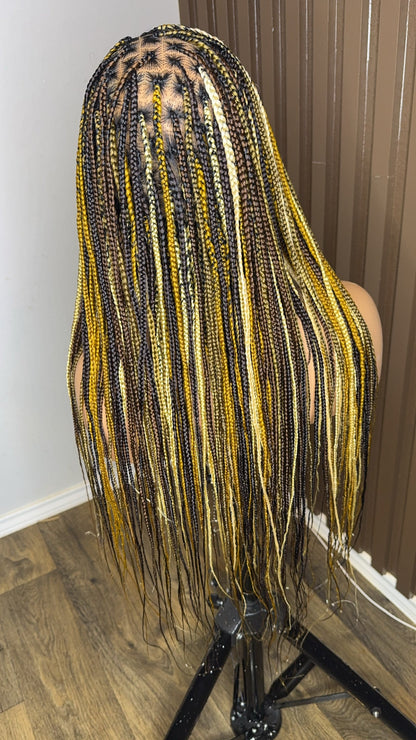 22 inches mix color knotless braided wig