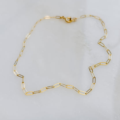 Dainty Paperclip Chain Anklet