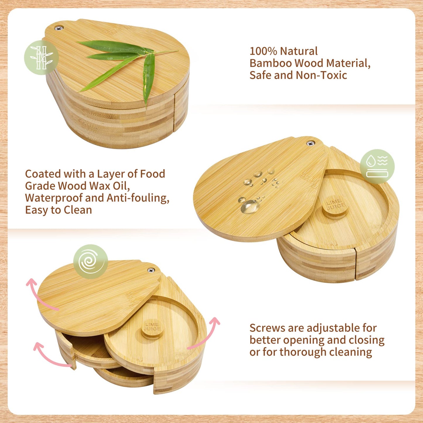 1 Pack 3 Tier Bar Glass Rimmer for Margarita and Cocktail, Bartender Tool,Salt Box Spice Container