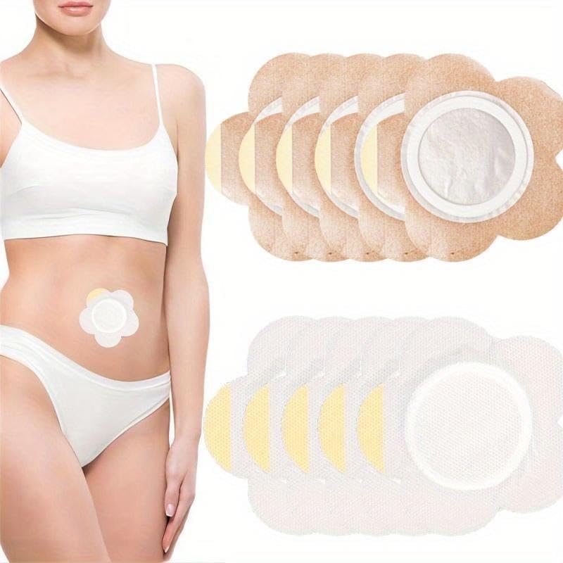 100pcs Belly Button Patches, Non - Woven Fabric Body Care Patches for Women, Adhesive Tape Fixation, Natural Ingredients Belly Care Products（Super Good qualiey） (100)