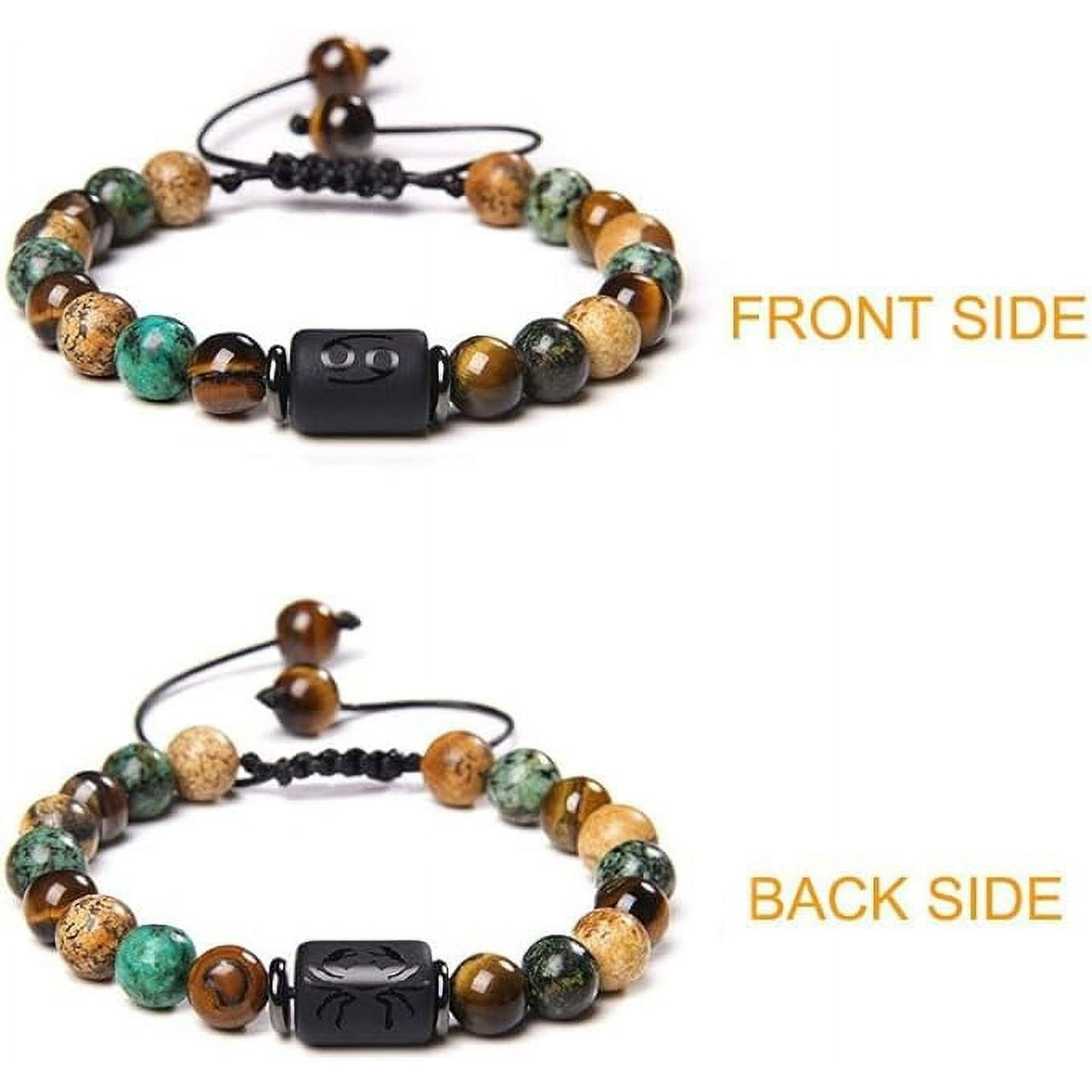 12 Zodiac Sign Constellation Braided Bracelet Virgo Leo Charm Bracelets For Women Men Tiger Eye Stone Bangles Friend Jewelry