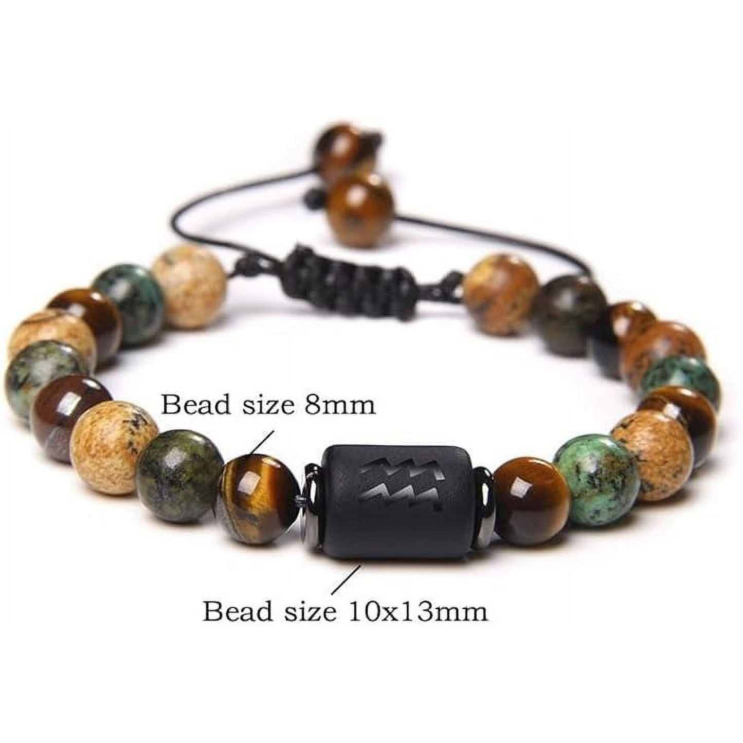 12 Zodiac Sign Constellation Braided Bracelet Virgo Leo Charm Bracelets For Women Men Tiger Eye Stone Bangles Friend Jewelry