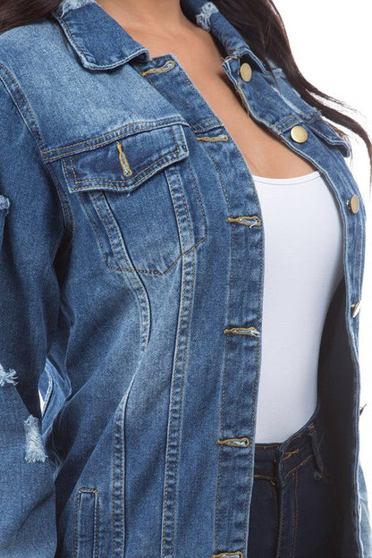 WOMEN FASHION DENIM TRUCKER JACKET
