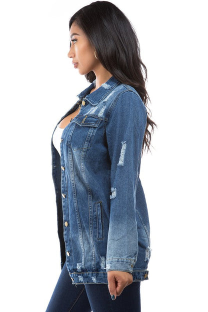 WOMEN FASHION DENIM TRUCKER JACKET