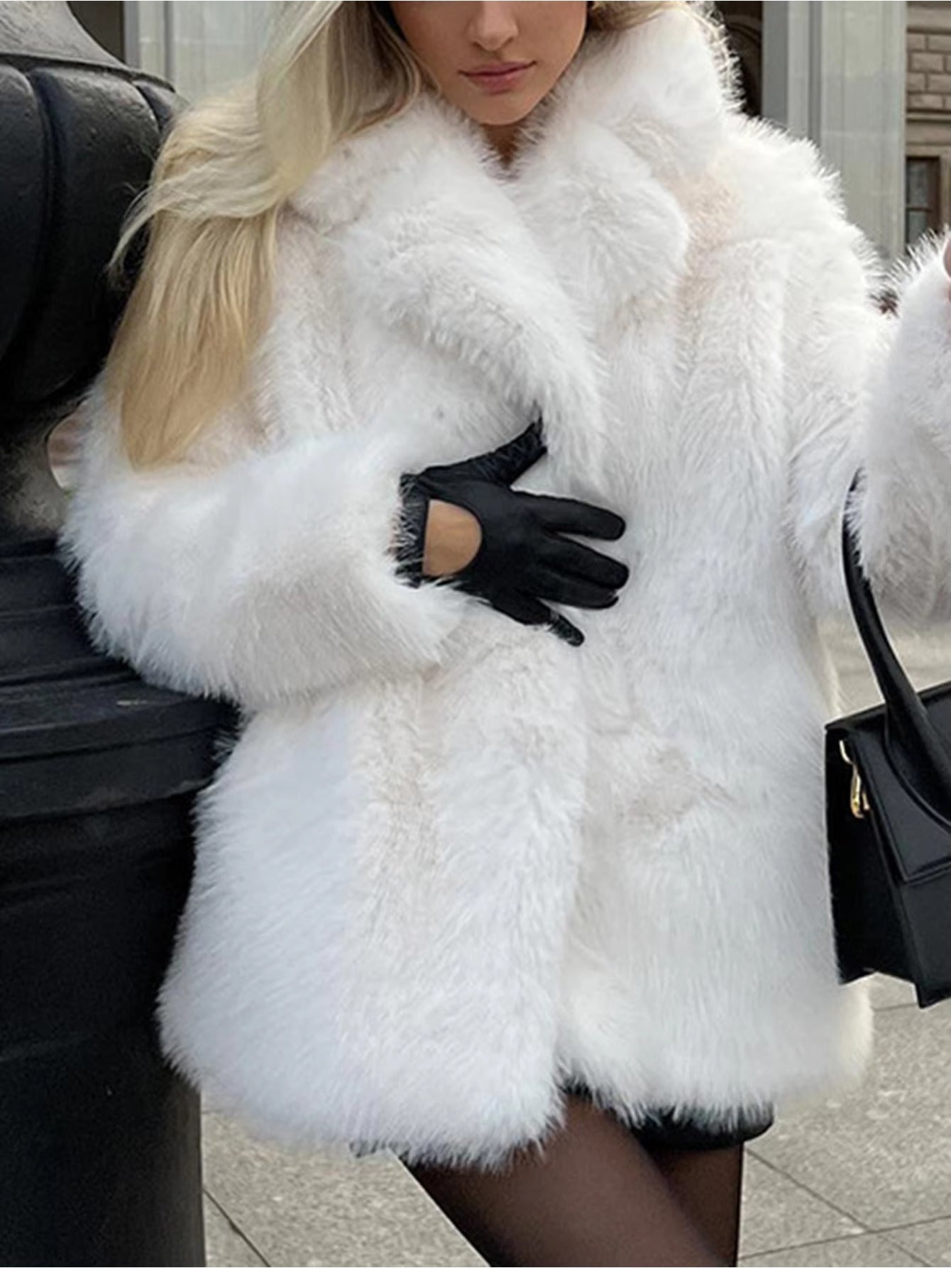 Elegant Sophisticated  Formal Wear V-neck Winter Coat