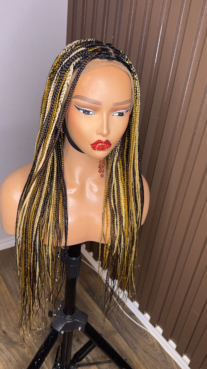 22 inches mix color knotless braided wig