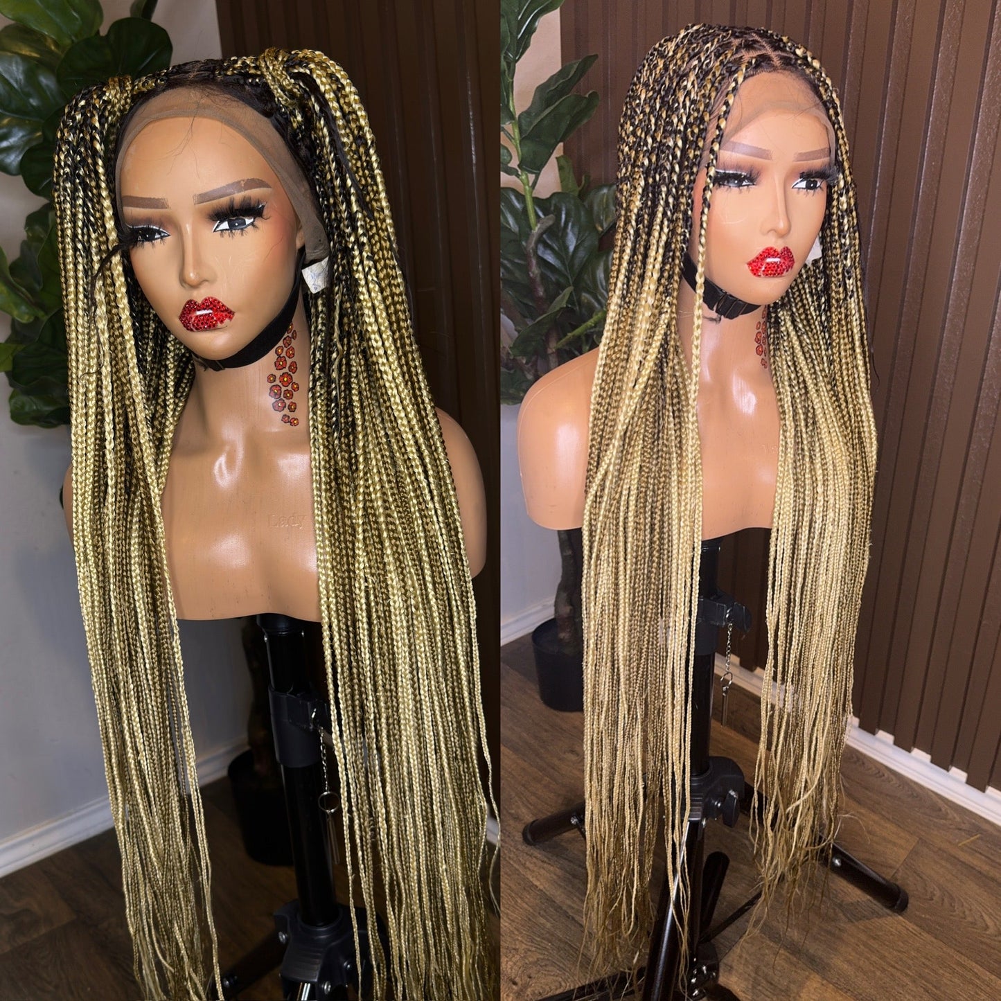 613/27 knotless braided wig mix