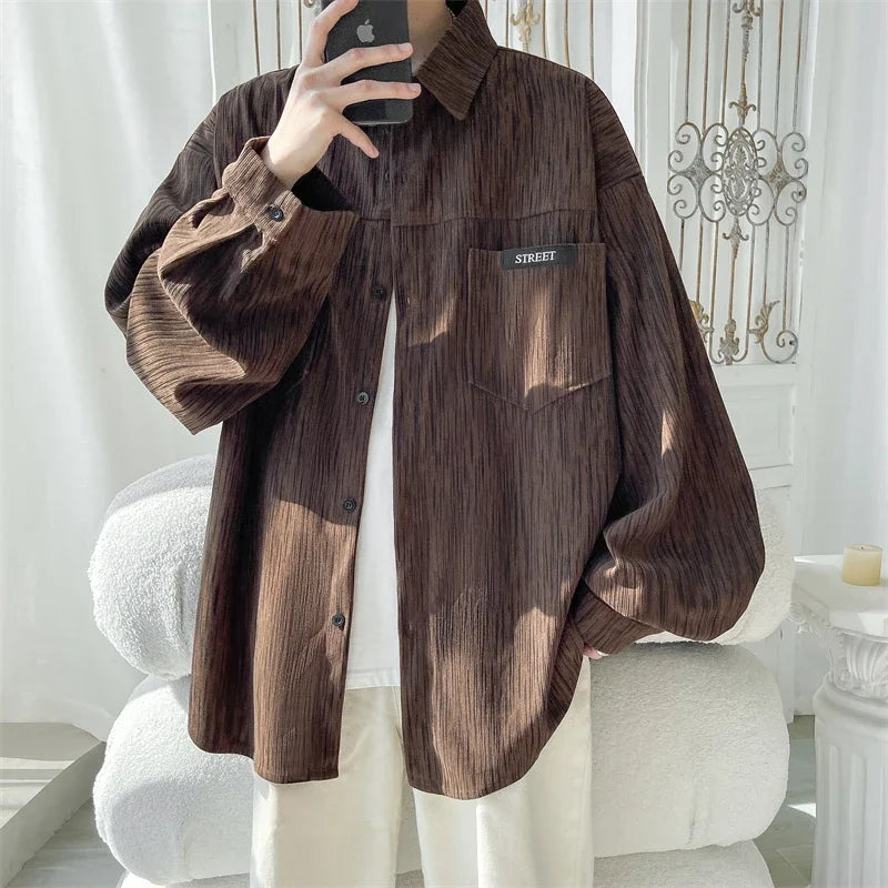 Men's Oversized Button-Up Shirts