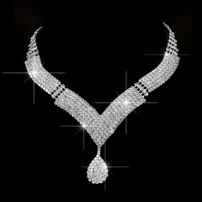 Luxury 4pc Evening Dress Set Gown Bag Jewelry