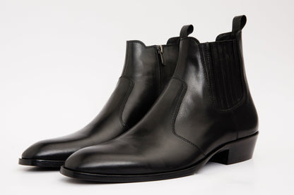 The Sorhag Black Leather Dress Men Boot