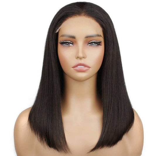 Straight 5x5 HD Lace Closure 100% Human Hair Bob Wig
