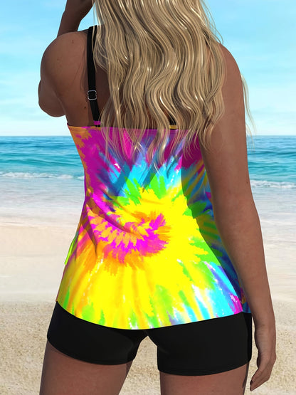 Zhan Dye Tankini Sexy  Stylish Swimsuit Set