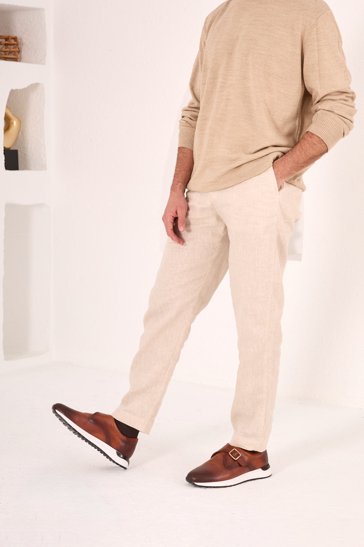 The Torino Tan Leather Men Sneaker