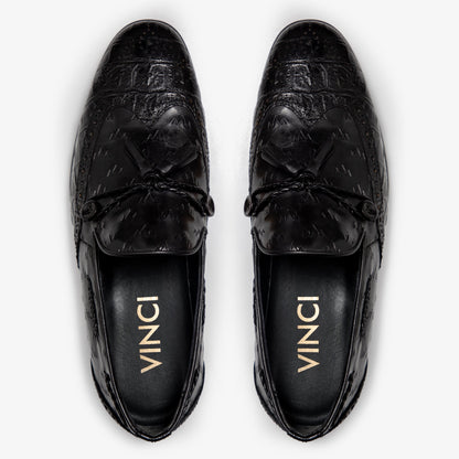 The Istanbul Black Leather Tassel Loafer Men Shoe