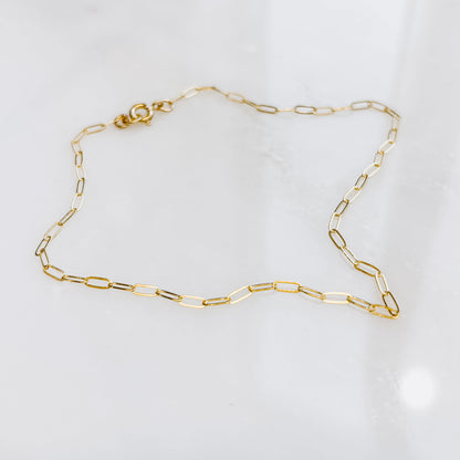 Dainty Paperclip Chain Anklet