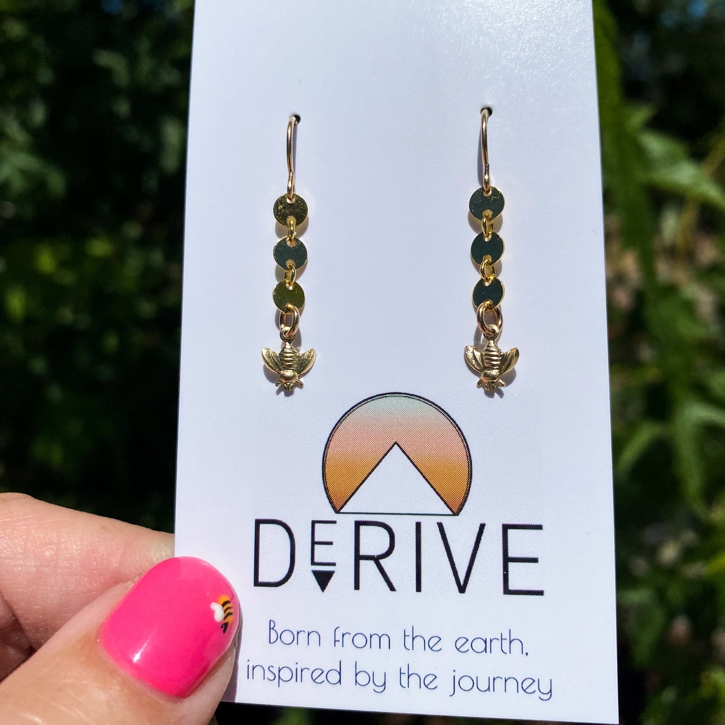 Bee Charm Coin Earrings