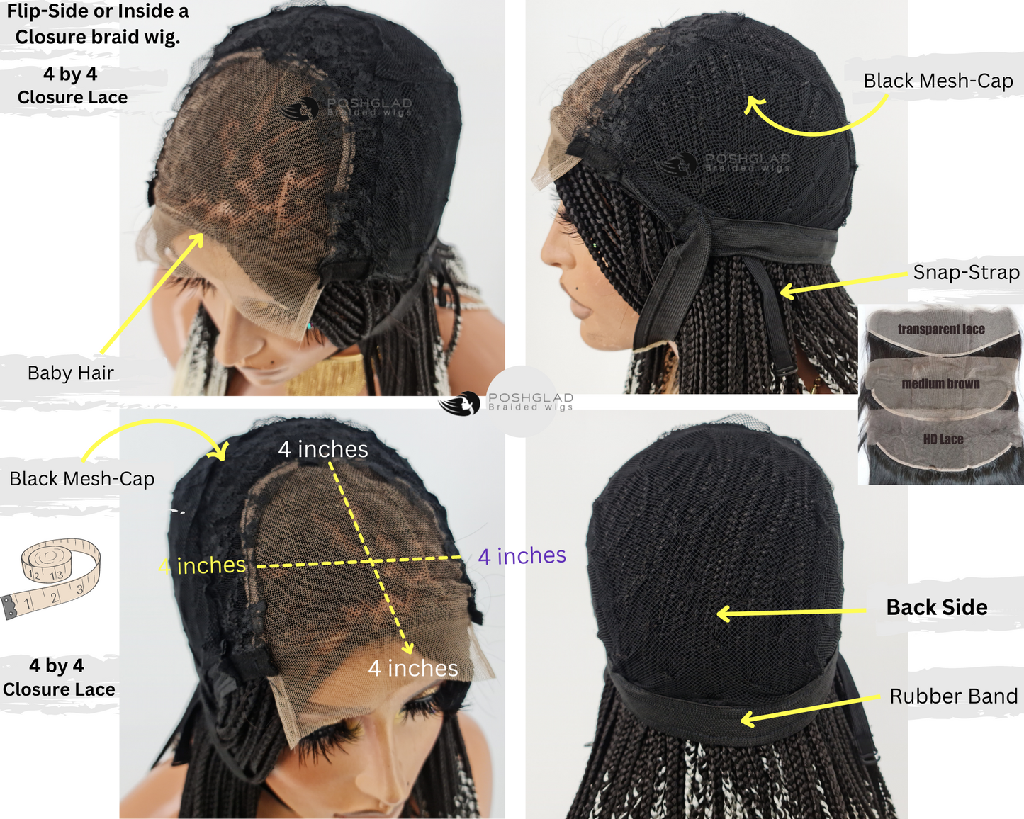 Watermelon Twist Braid - Lace Closure 4x4 - Oluchi