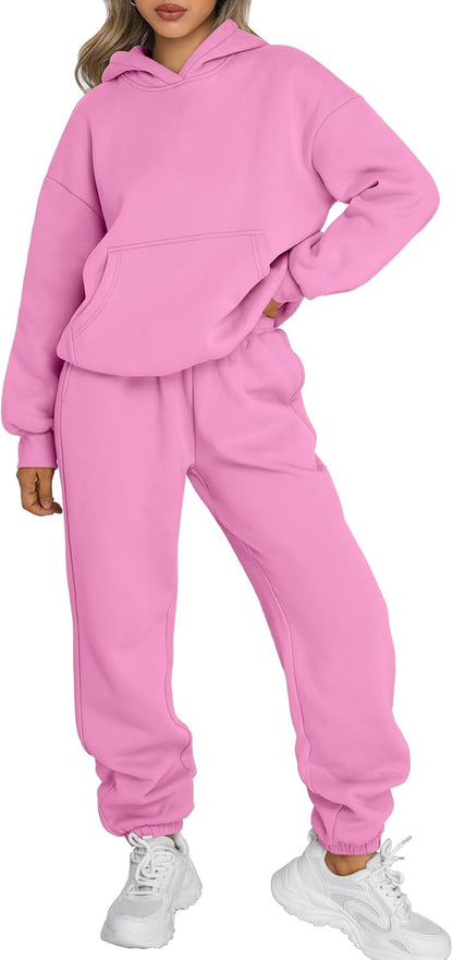Trendy Queen Sweatsuits Women 2 Piece Outfit Two Piece Lounge Sets Hoodies and Sweatpants Fall Fashion Clothes 2025 Tracksuit