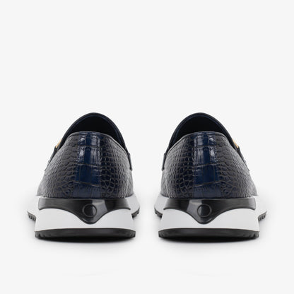 The Padova Navy Blue Leather Men Sneaker
