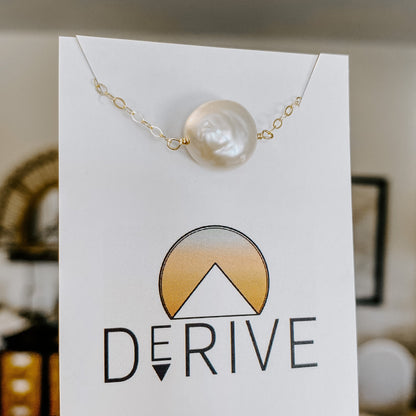 Freshwater Pearl Coin Necklace