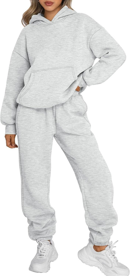 Trendy Queen Sweatsuits Women 2 Piece Outfit Two Piece Lounge Sets Hoodies and Sweatpants Fall Fashion Clothes 2025 Tracksuit