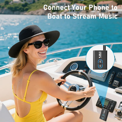 1Mii Bluetooth 5.3 Transmitter Receiver for TV to Wireless Headphones, Dual Link AptX Adaptive/Low Latency/HD Audio, Aux Adapter for Home Stereo, Airplane, Boat, Gym