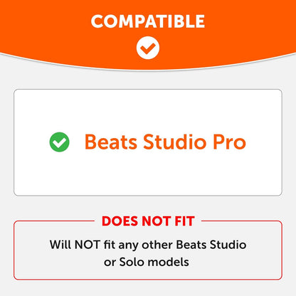 WC SweatZ Studio Pro - Patented Protective Silicone Earpad Covers for Beats Studio Pro Made by Wicked Cushions | Sweatproof & Easily Washable | Black