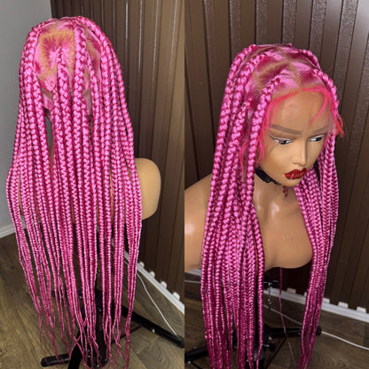 Pink jumbo braids