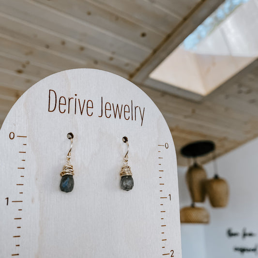 Mini Labradorite Drop Earrings