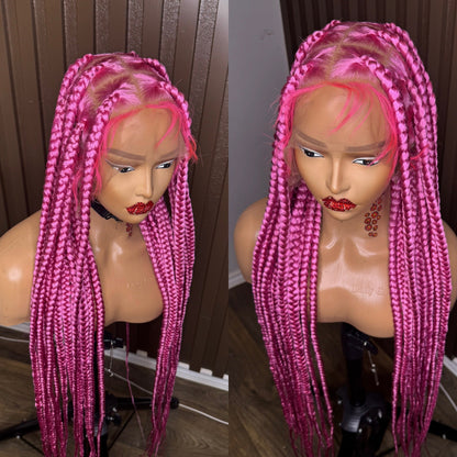 Pink jumbo braids