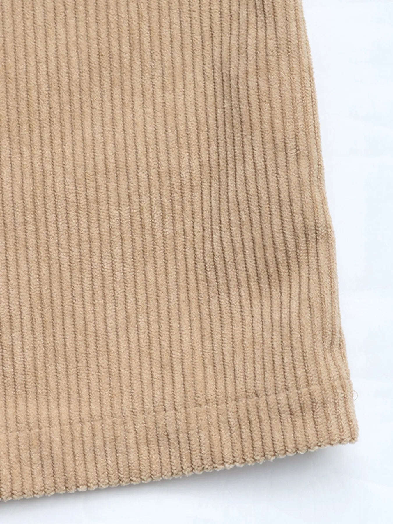 Corduroy Overall Dress with Pocket