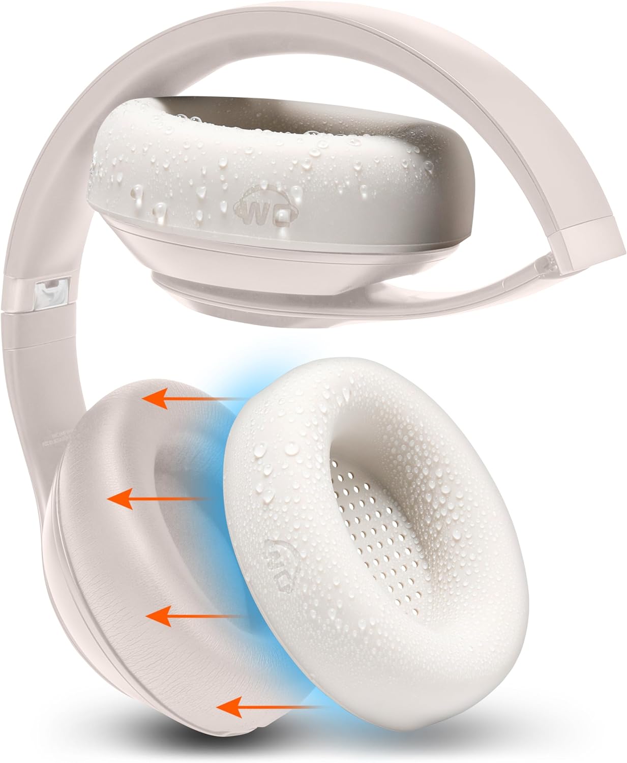 WC SweatZ Studio Pro - Patented Protective Silicone Earpad Covers for Beats Studio Pro Made by Wicked Cushions | Sweatproof & Easily Washable | Black