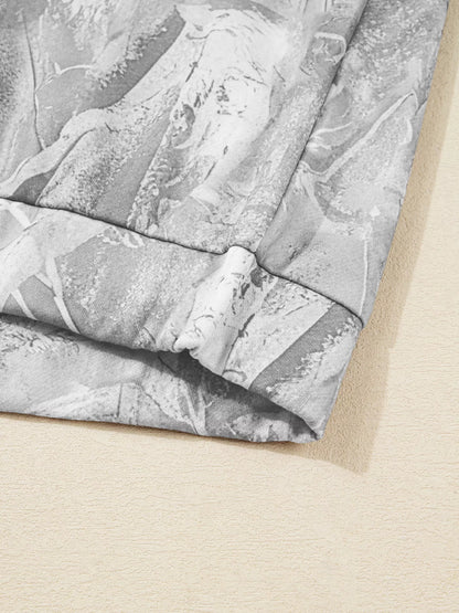 Camouflage Woodland Print Oversized Sporty Hoodie