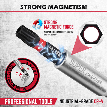 11-Piece Precision Screwdriver Set - Magnetic Mini Screwdrivers for Eyeglasses, Watches, Computers, Laptops, Phones - Phillips, Slotted, Torx, Non-Slip Handle, Portable Storage Bag Included