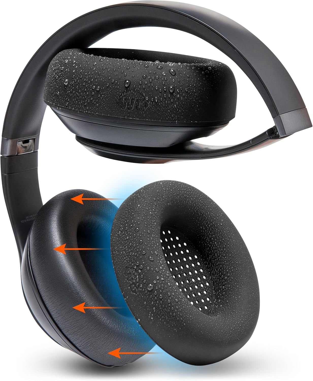 WC SweatZ Studio Pro - Patented Protective Silicone Earpad Covers for Beats Studio Pro Made by Wicked Cushions | Sweatproof & Easily Washable | Black