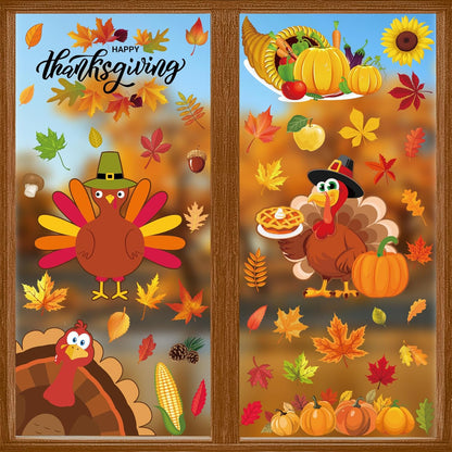 116PCS Christmas Decorations, 9 Sheets Christmas Window Clings, Snowflake Window Clings Decals, Double Sided Xmas Snowflake Decal Stickers for Winter Holiday Home Indoor Decorations Decor Supplies