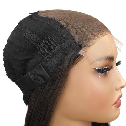 Straight 5x5 HD Lace Closure 100% Human Hair Bob Wig