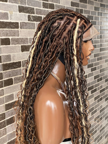 Soft locs wig- Bohemian Full lace faux locs (Africa Queen)